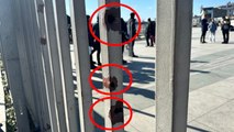 İstanbul Adalet Sarayı'ndaki saldırının izleri demir kapıda