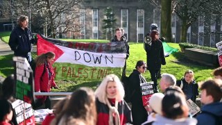 University of Glasgow students walk out in support of a ceasefire in Palestine