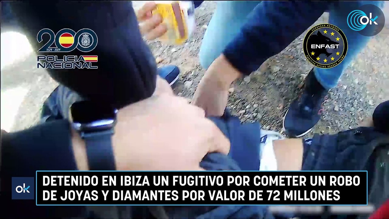 Detenido en Ibiza un fugitivo por cometer un robo de joyas y diamantes por valor de 72 millones
