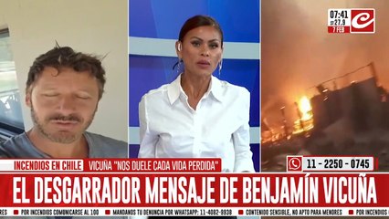 Incendios en Chile: el desgarrador mensaje de Benjamín Vicuña