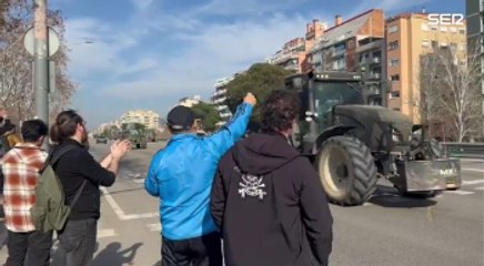 Los tractores entran en Barcelona