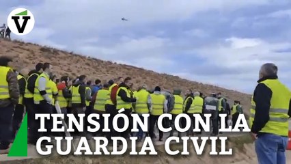 Tensión entre los agricultores y la Guardia Civil