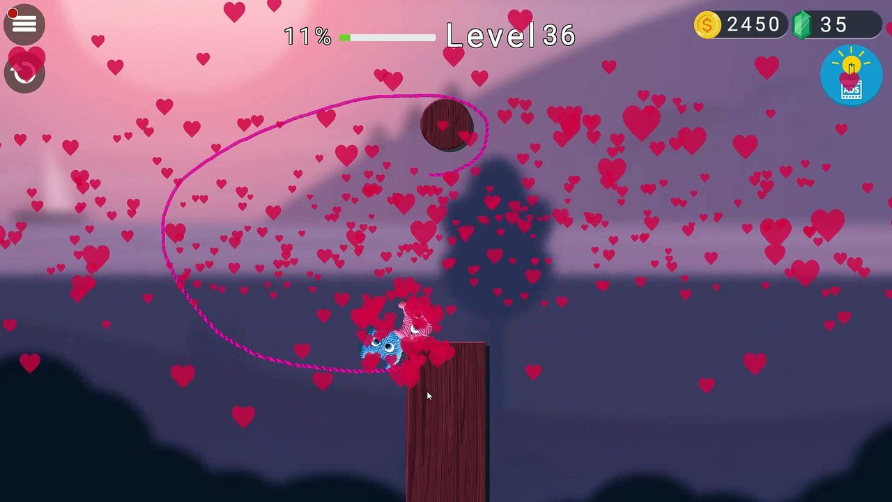 Love Cats Rope Walkthrough