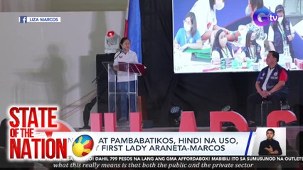 Paninira at pambabatikos, hindi na uso, ayon kay First Lady Araneta-Marcos | SONA