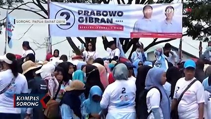 Senam Sehat Pendukung Prabowo-Gibran Ramaikan Taman Sorong City