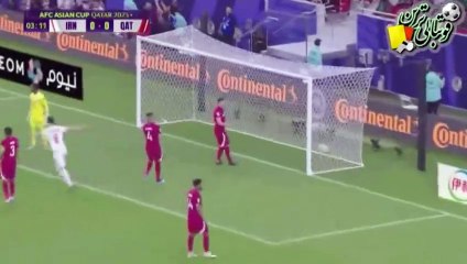 گل اول بازی ایران و قطر