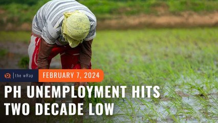 Unemployment hits 2-decade low as construction, agriculture post gains