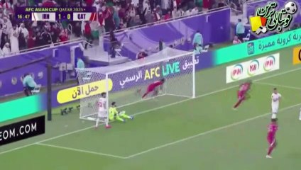 گل دوم بازی ایران و قطر
