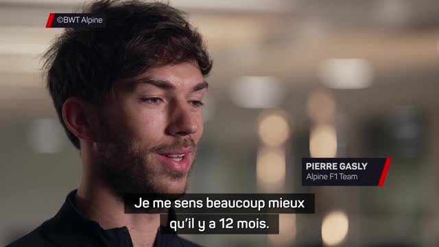 Alpine - Gasly : Je me sens beaucoup mieux qu'il y a 12 mois