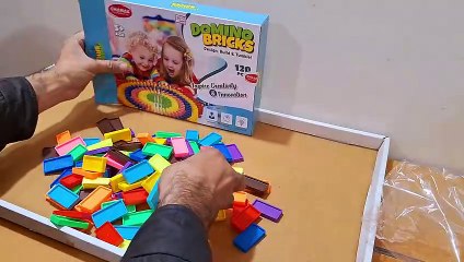 Unboxing and Review of Aditi Toys 100pcs Wooden Domino Block set for kids