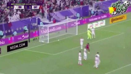 گل سوم بازی ایران و قطر (2)