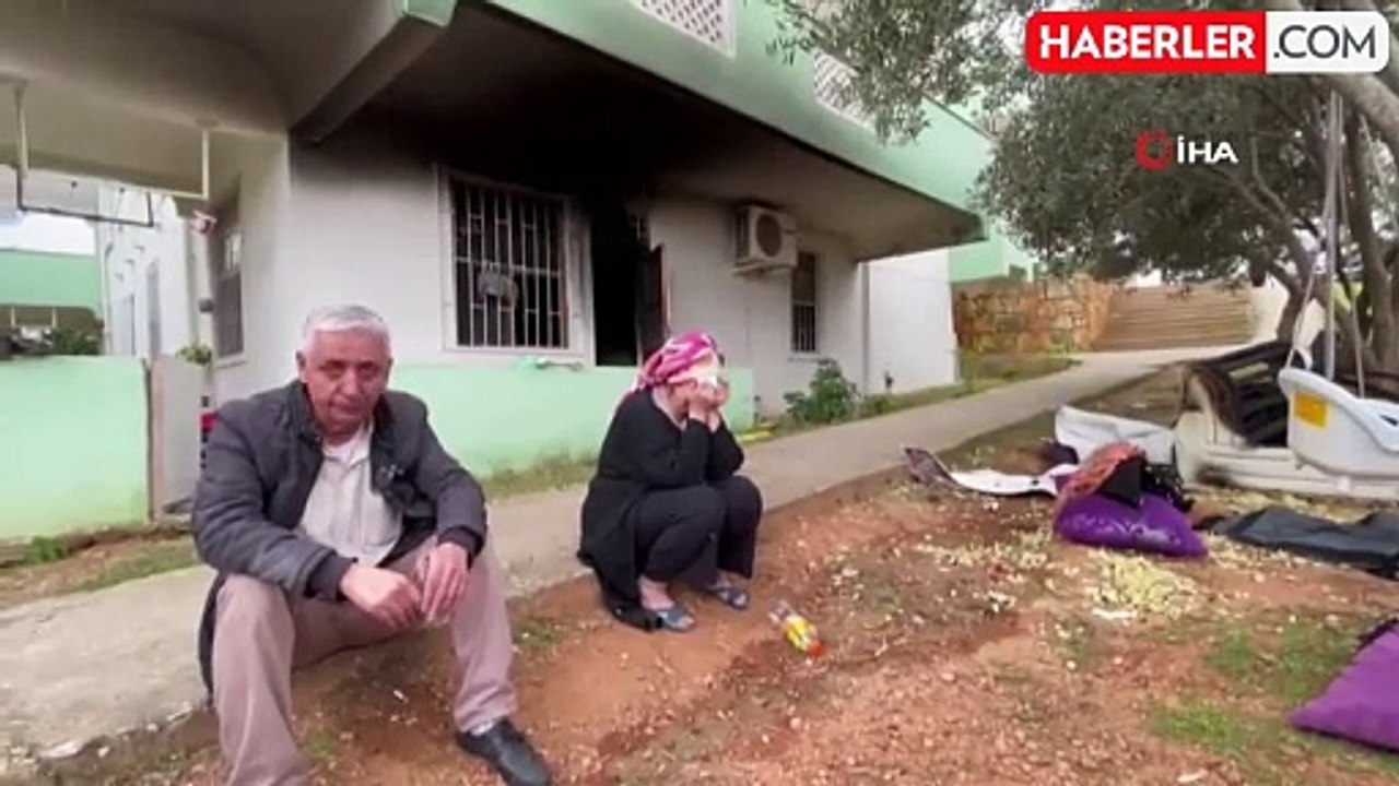 Klimadan çıkan yangın bir aileyi evsiz bıraktı, anne gözyaşlarına boğuldu