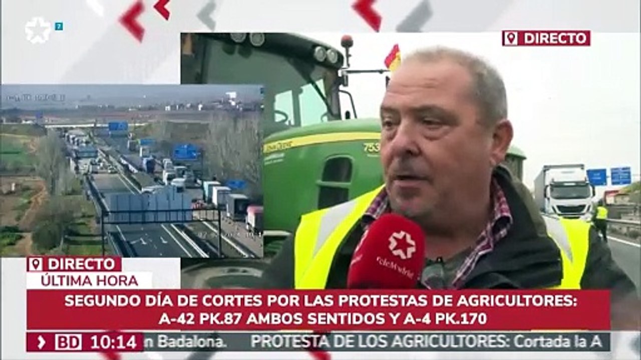 Mensaje de un agricultor al Gobierno: "Si Puigdemont apareciera en un tractor, Pedro Sánchez vendría en otro tractor, más chiquitito"