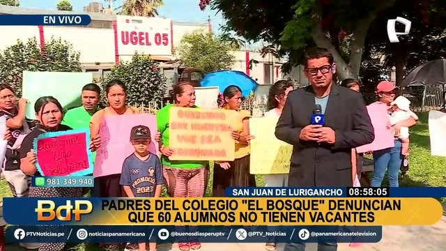 SJL: Padres del colegio “El Bosque” denuncian que 60 alumnos no cuentan con vacantes