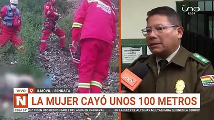 Mujer hallada en barranco