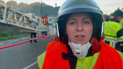 Feu de hangar à Saint-Mitre-Les-Remparts : réaction du capitaine Anais Boivin