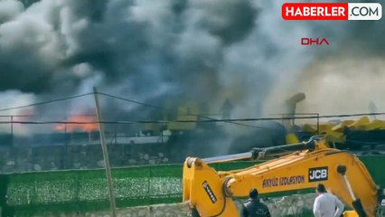 Bodrum'da izolasyon malzemeleri satışı yapan iş yerinde yangın çıktı