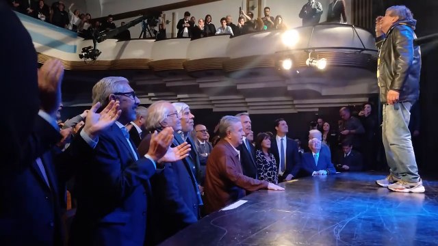 En un homenaje a Cafiero en 2022, El Tula arengó a Alberto Fernández, Duhalde y Kicillof para que canten la marcha peronista