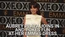 Aubrey Plaza Has Seen The Viral Memes About Her Emmys Dress, And She Had The Best Response