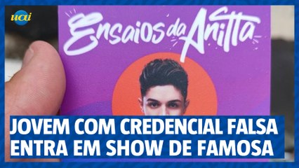 Jovem falsifica credencial para entrar em ensaios de Anitta
