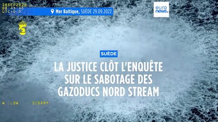 La Suède clôt l'enquête sur le sabotage des gazoducs Nord Stream