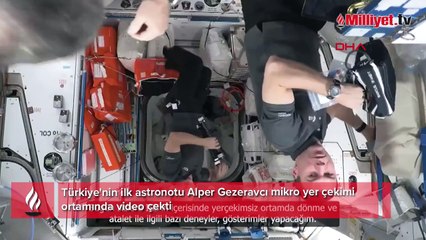 Alper Gezeravcı mikro yer çekimi ortamında video çekti