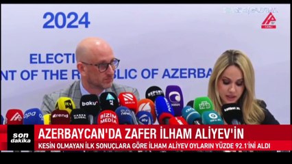 下载视频: Azerbaycan'da seçimin galibi açık farkla Aliyev