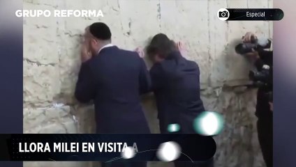 Llora Presidente Javier Milei en visita a Israel