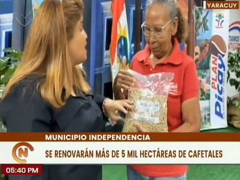 Cafetaleros de Yaracuy recibieron insumos y equipos financiados por el gobierno regional