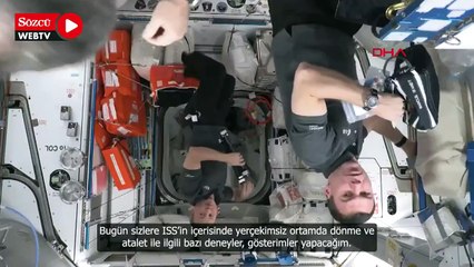 Gezeravcı, mikro yer çekimi ortamında video çekti