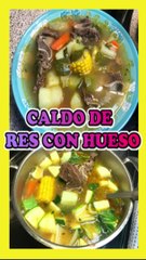 caldo de res nutritivo y sabroso #sopas #caldos #mexico #viral