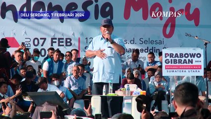 Kala Prabowo Bandingkan Internet dan Makan Siang Gratis saat Kampanye Akbar di Sumut