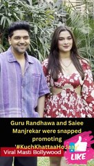 Guru Randhawa and Saiee Manjrekar were snapped promoting upcoming movie Kuch Khattaa Ho Jaay