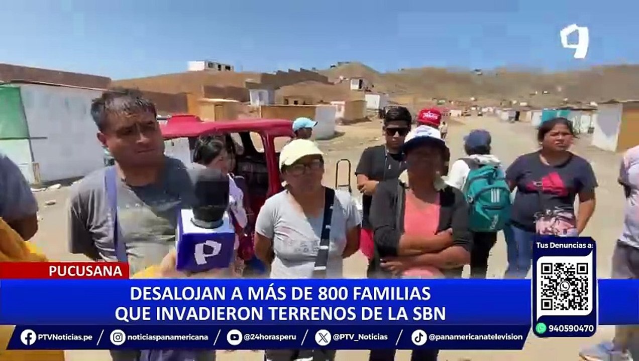 Pucusana: desalojan a 800 familias de terreno de la Superintendencia Nacional de Bienes Estatales