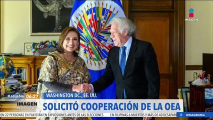 Xóchitl Gálvez solicita la cooperación de la OEA en el proceso electoral del 2 de junio