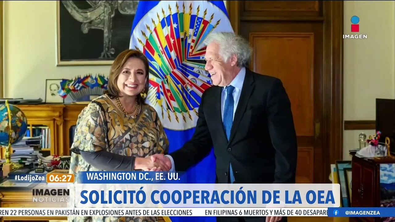 Xóchitl Gálvez solicita la cooperación de la OEA en el proceso electoral del 2 de junio