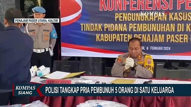 Polisi Tangkap Pria Pembunuh 5 Orang Sekeluarga di Penajam Paser Utara Kaltim