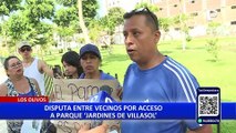 Los Olivos: vecinos se enfrentan por acceso a parque Jardines de Villa Sol