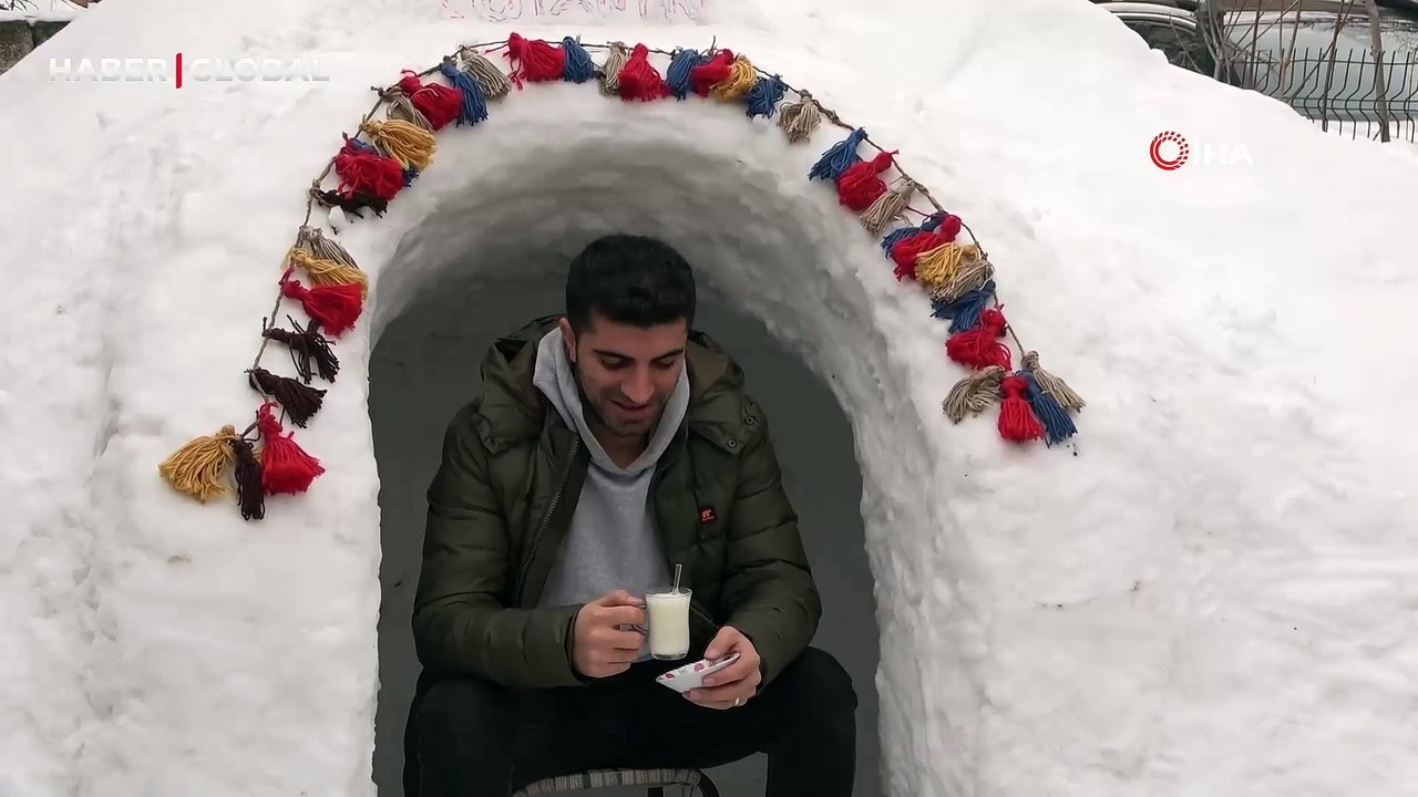 İglo kahvehaneye vatandaşlardan büyük ilgi