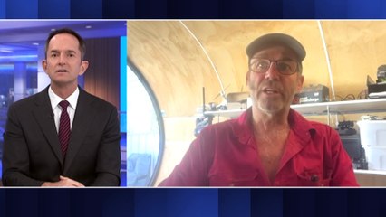 Nhill Lake dyed blue to prevent growth of poison algae