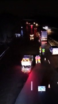 Drivers stranded on flooded M61 near Chorley, February 7, 2024