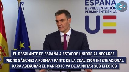 EEUU corta a España el acceso a su inteligencia militar tras el desplante de Sánchez en el mar Rojo