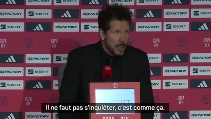 Atlético - Simeone : "Il ne faut pas s'inquiéter, c'est comme ça"