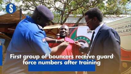 First group of bouncers receive guard force numbers after training