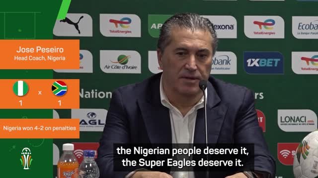 Peseiro hails 'spirit' of team as Nigeria reach AFCON final