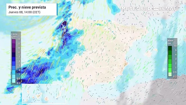 La borrasca Karlotta dejará lluvias localmente fuertes y tormentas en las próximas horas