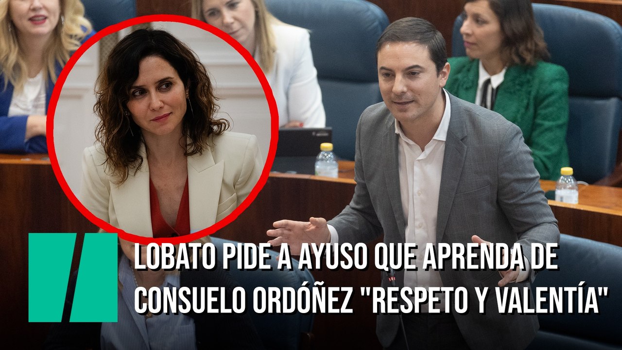 Lobato pide a Ayuso que aprenda de Consuelo Ordóñez "respeto y valentía"