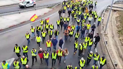 Marcha de protesta de los agricultores sorianos