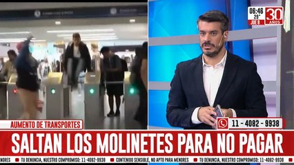 Aumento de transporte: las personas evitan los molinetes por el tarifazo