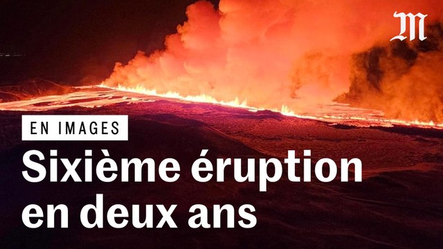Islande : les images de la nouvelle éruption volcanique dans la péninsule de Reykjanes